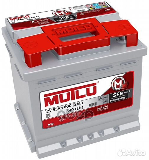 L1.55.054.A аккумуляторная батарея 55Ah 540A +