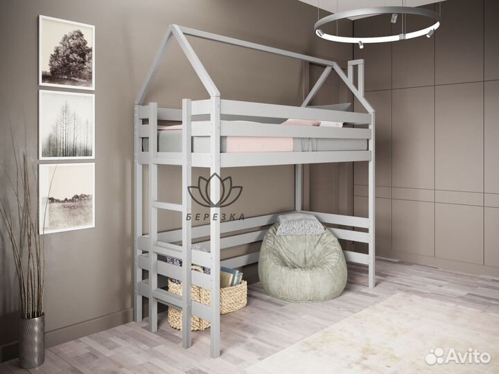 Кровать чердак деревянная