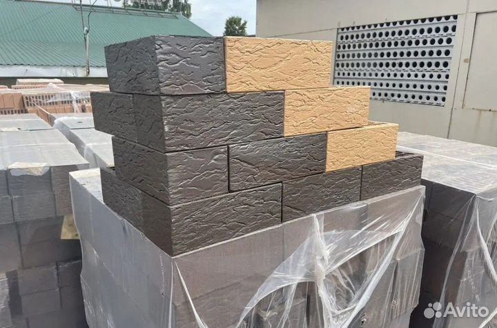 Кирпич облицовочный полуторный солома