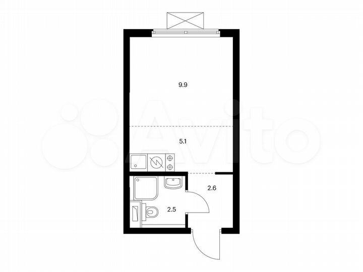 Квартира-студия, 20,1 м², 11/19 эт.