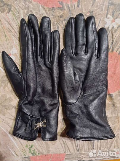 Перчатки кожаные
