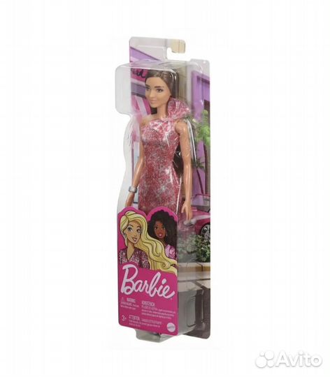 Кукла Barbie в блестящем платье, красный