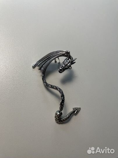 Кафф моносерьга дракон
