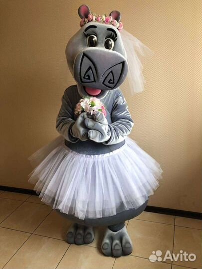 Аниматоры в ростовых куклах.Мишка,Зайка,Бегемо