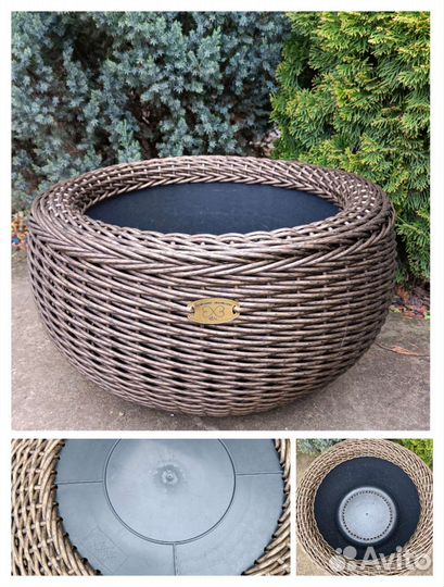 Кашпо из искусственного ротанга