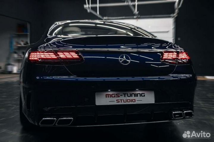 Диффузор + насадки стиль S63 AMG S-coupe C217