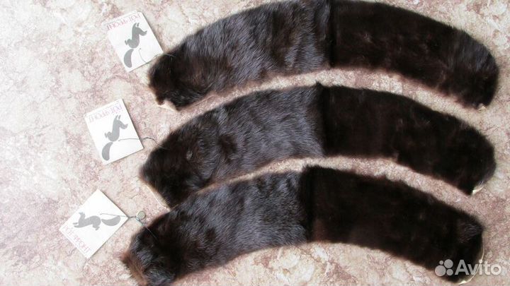 Шкурки норки, пластина, воротник