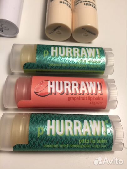 Бальзамы для губ Carmex Nuxe Blistex Hurraw