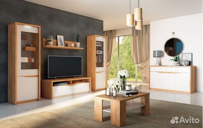 Гостиная, комод, шкаф витрина, тумба под тв