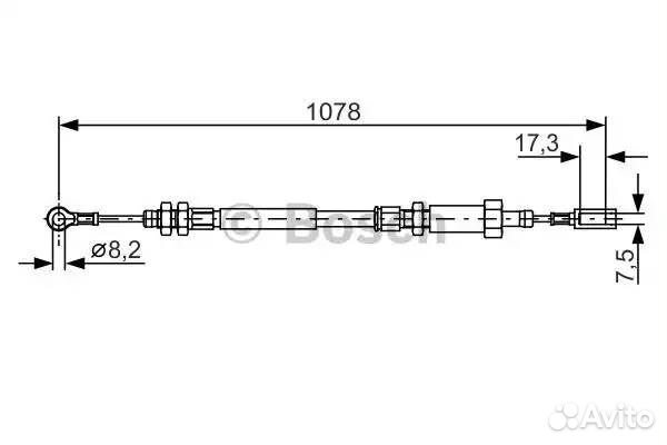Трос ручного тормоза