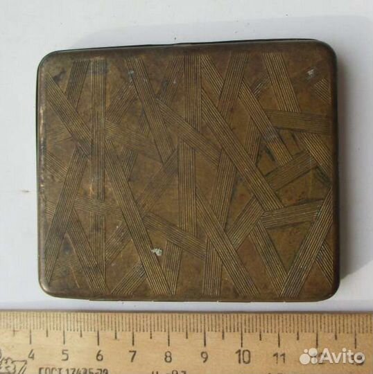 Портсигар латунный ссср, рсфср,коробочка