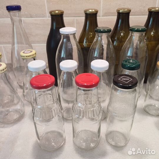 Бутылки стеклянные под консервацию 28 шт