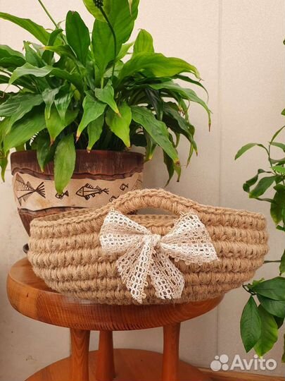 Корзина из джута