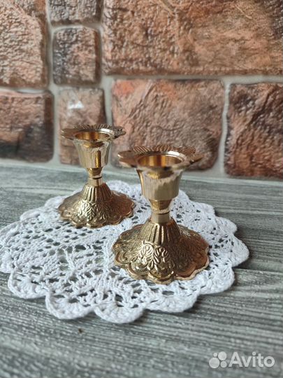 Подсвечник латунь