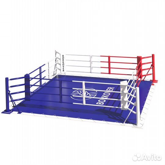 Ринг для бокса на упорах 7x7 м