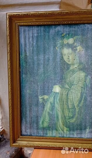 Деревянная рама с подрамником, багет из дерева