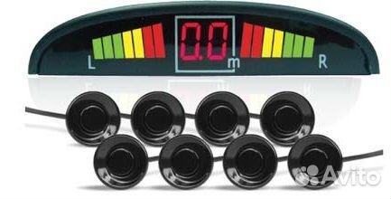 Парктроник AVS PS-128U (8 датчиков, светодиодный д