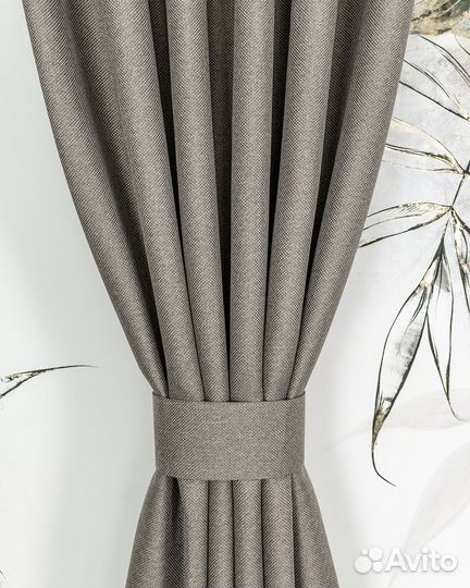 Шторы рогожка Орфей Умбра