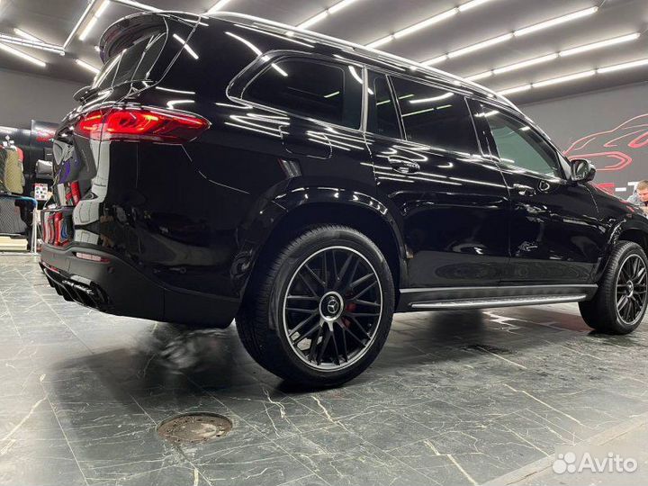 Силовые пороги Mercedes GLS x167 подножки глс 167