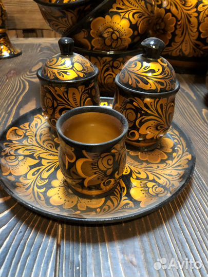 Набор хохлома золотая винтаж