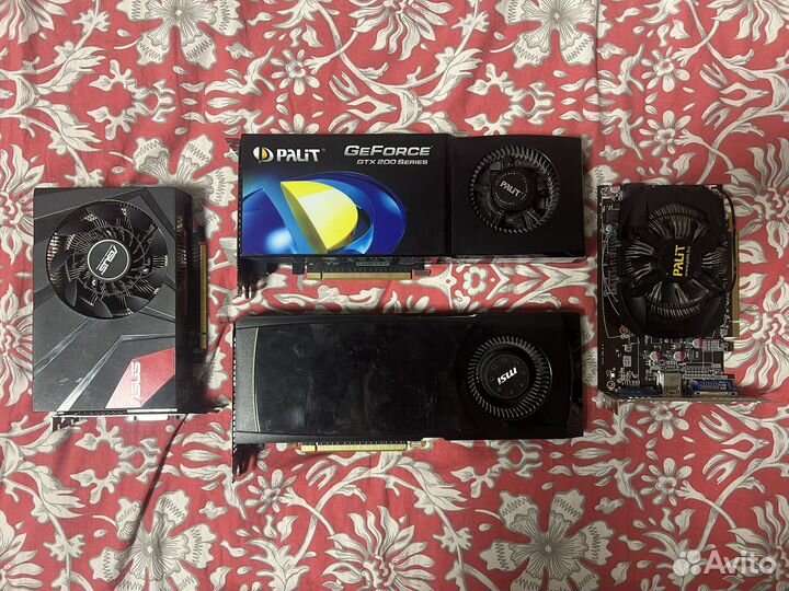 Видеокарты R9 280X, GTX 1050ti, 650, 570, 280