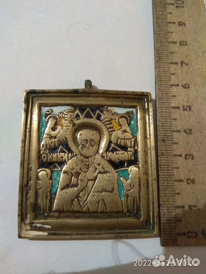 Икона Николай чудотворец эмали