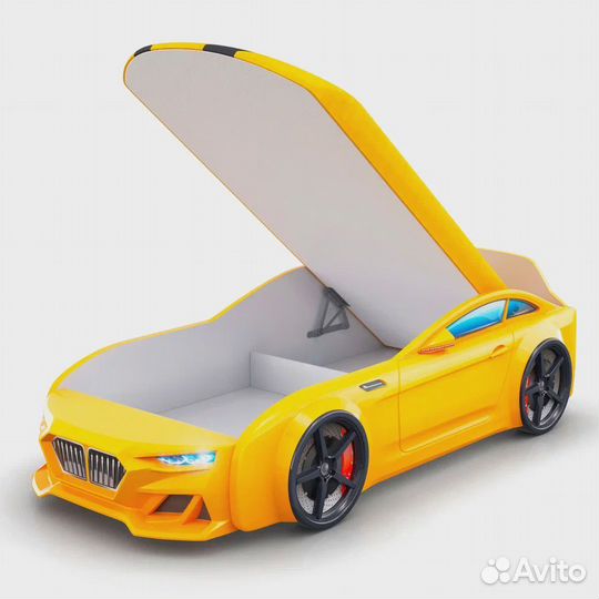 Кровать-машина Dynamic-М Мультибренд (цвет желтый)