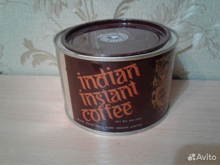 Жестяная банка из под кофе Индия