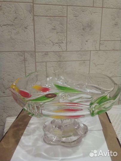 Вазы для фруктов на ножке стекло, цена за 1 шт
