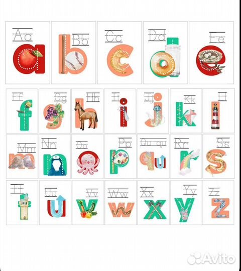 Карточки Английский алфавит