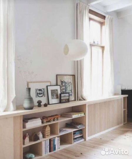 Подоконники из массива дерева, экраны радиаторов