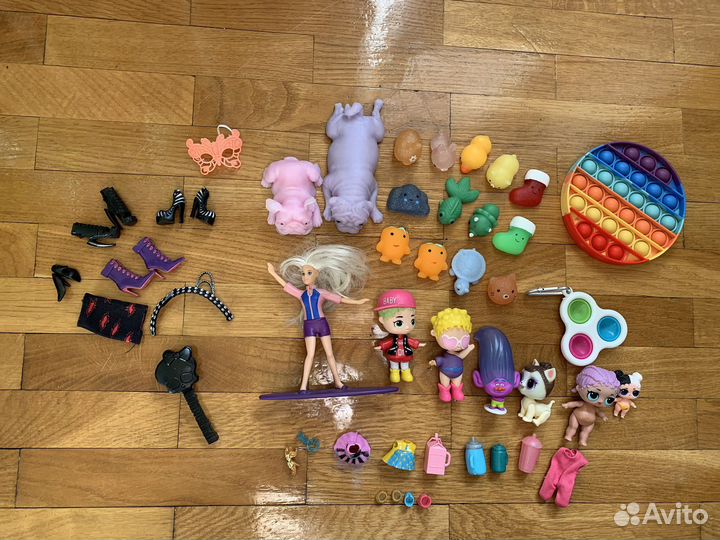 Игрушки пакетом сквиши лол поп ит обувь для барби