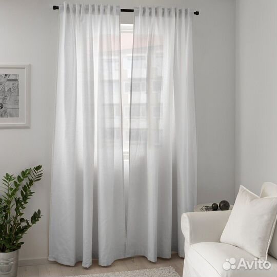 Гардины шторы IKEA Tibast белые jusk hoff togas