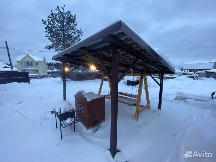 Беседка-качели-навес