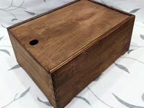 Деревянный подарочный ящик коробка с выдвижной кры