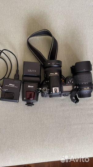 Зеркальный nikon d7000 о вспышкой+kit+объектив 35