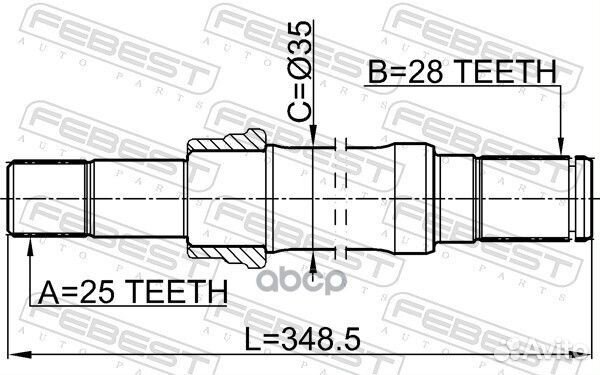 Полуось правая 1512-001 Febest