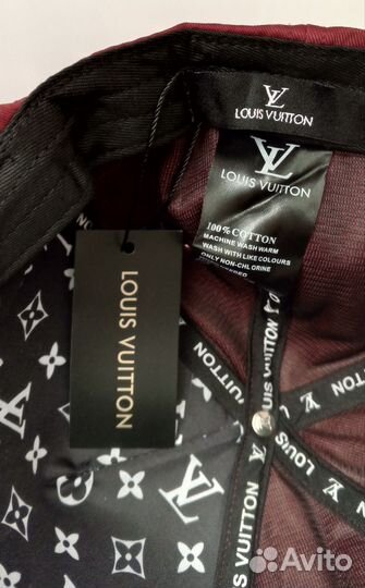 Бейсболка Louis Vuitton бордовая. Новая