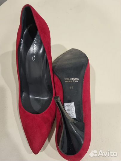 Туфли женские 39 размер новые красные замша