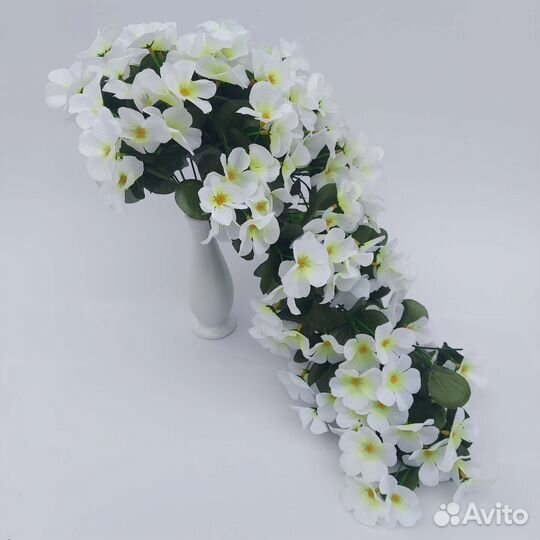 Искусственные цветы Фиалки свисающие, ампельные