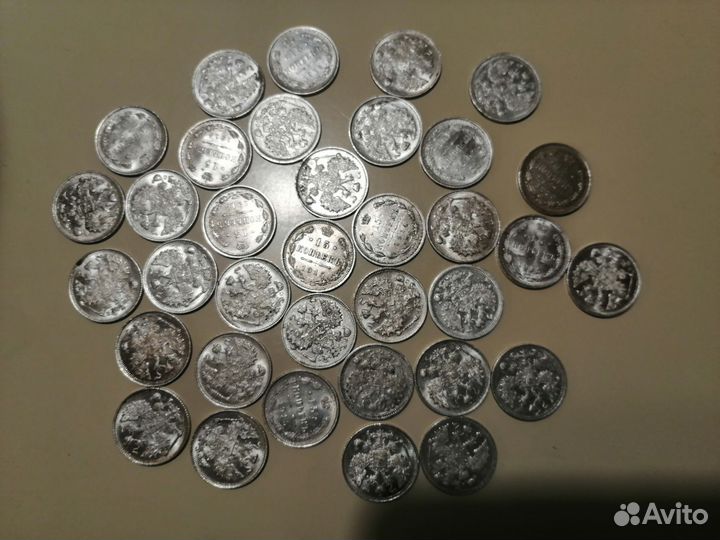 Серебряные монеты Николая 2, в шикарном сосотоянии