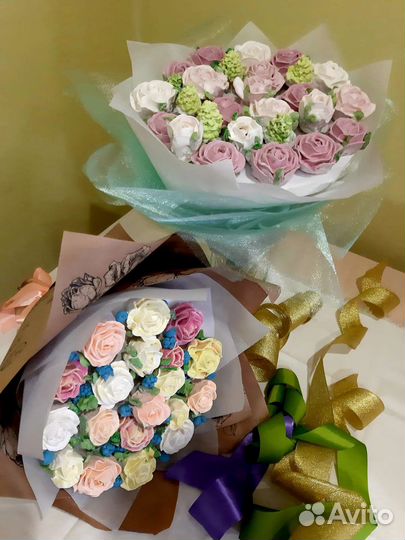 Сладкие букеты из зефира