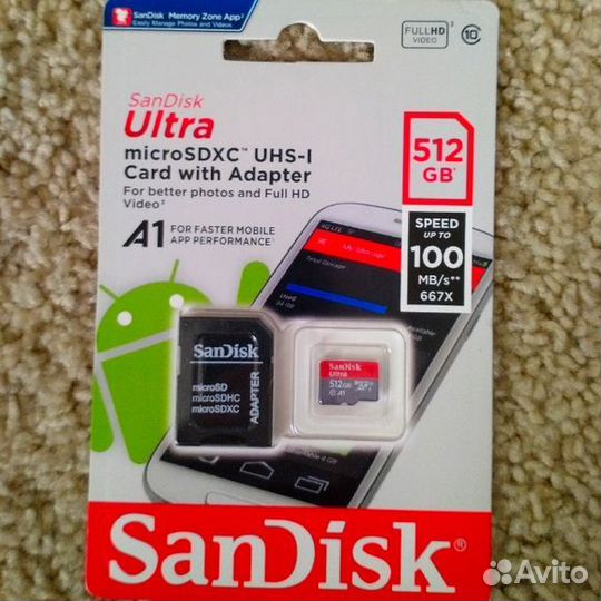 Карта памяти microsd 512 GB