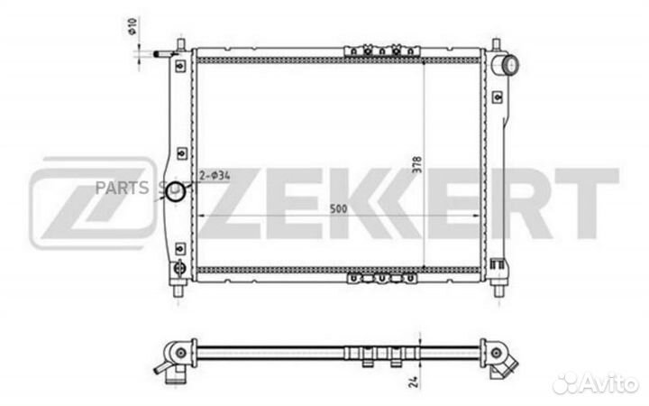 Радиатор охлаждения Дэу Ланос 97