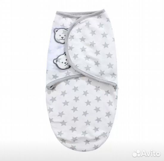 Пеленка кокон на липучках для новорожденных