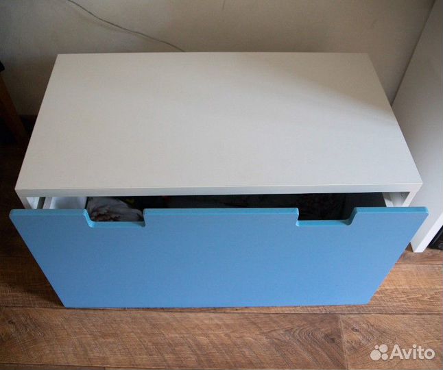 IKEA стува стол-скамья с ящиком синяя