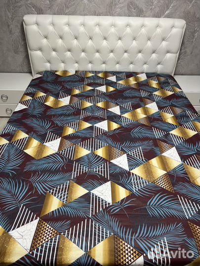 Простынь на резинке 160 200 поплин