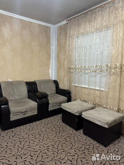 Раскладной диван и раскладные кресла+пуфы