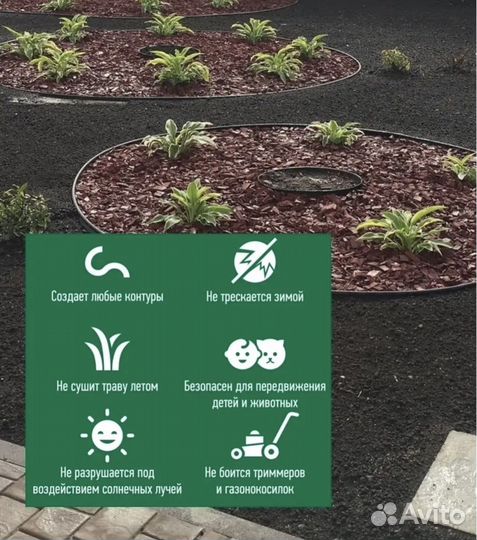 Бордюр садовый пластиковый