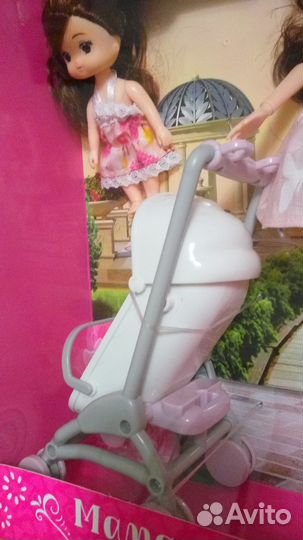 Кукла шарнирная 1/6 с коляской и дочкой